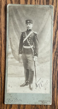 1905 French Military Soldier Photo Eugène Pirou Paris Cabinet Card Uniform picture