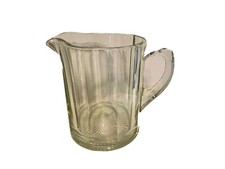 Vtg Heavy Clear Pressed Glass Water Pitcher Home Decor  picture