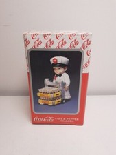 Coca Cola Deliveryman With Cart Salt And Pepper Shakers New In Box picture