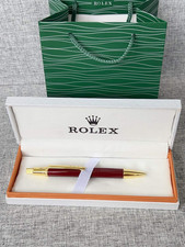 Rolex Classic Red Gold Trim Ballpoint Pen Luxury With Gift Box picture