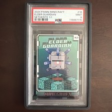 2024 Panini Minecraft #18 Elder Guardian Netherite #1/1 One Of One PSA 9 picture