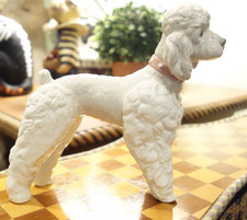 LLADRO WHITE POODLE FIGURINE DASIA STANDING WOOLY DOG FIGURE SPAIN picture
