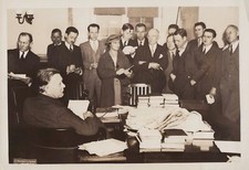 Washington D.C. 1935 Senator Borah Press Conference Idaho Original Press Photo picture