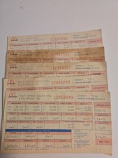 Lot 5 Vintage 1983 & 1982 Mcdonalds Pay Stubs Rare Kissimmee Florida picture