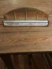 Vintage Arched Copper Wall-Mounted Spice Rack with Front Brass Guard Rail picture