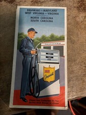 1960's ATLANTIC IMPERIAL Carolinas West Virginia Maryland Delaware Road Map picture