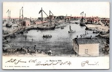 Racine, Wisconsin 1850 Harbor View Postcard E.A. Bishop 1907 Postmark picture