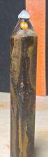 STUNNING HIGH QUALITY XL Tiger Eye w/ HEMATITE 9.5in Tower & Mini Bear O65 picture