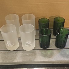 Jägermeister Set of 8 Shot Glasses Frosted & Green Distillery Theme picture