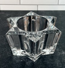 Crystal six point star Tea-light Votive Candle Holder  Heavy Crystal picture