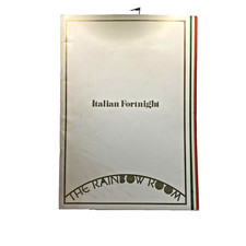 Vintage 1972 Italian Fortnight Rainbow Room The Pierre NYC Menu Program picture