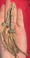 Antique Gandhanra Handmade Tibetan Buddhist Mala Bead Counters With leather  picture