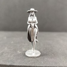 Black Brass Beautiful Girl Sexy Trendy Toy Figurine Model Metal Ornament picture