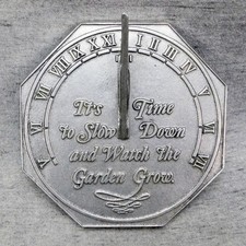Carson Garden & Patio Cast Aluminum Snail Sundial 9” x 4” Clean New w/Tags USA picture