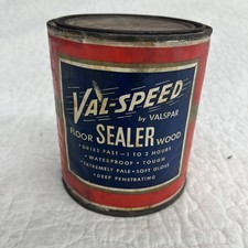 Vintage Val-speed By Valspar Floor Sealer Paper Label 1 Qt Can picture