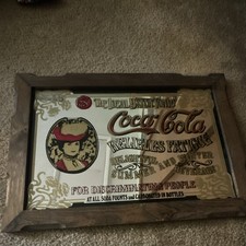 Coca-Cola Antique Style Mirror Sign Vintage picture