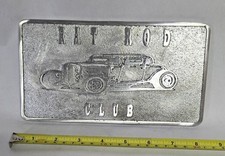 Vintage Cast Aluminum  Rat Rod Club  Car  Plaque picture