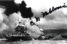 Ed Miklavcic autographed 4x6 photo WW II Pearl Harbor Survivor RARE COA LOOK picture
