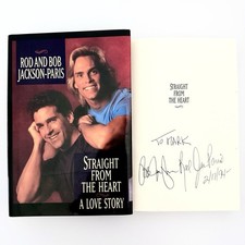 Rod Jackson Bob Paris SIGNED Straight From The Heart Gay Love Story 1st 1994 picture