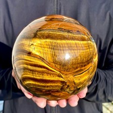 4.71LB Natural Tiger's eye stone quartz Sphere crystal ball rock Healing picture
