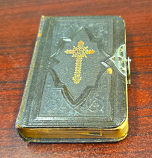 Franciscus Silas Vintage Christian Prayer Book Ornate Cross Cover w/ Clasp picture