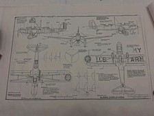 Rare Vtg 1981 Aircraft Blueprint 1932 Curtiss Y1A-8 Shrike By Bjorn Karlstrom picture