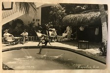VTG 1940s - 1950s HOTEL LA RIVIERA ACAPULCO GUERRERO MEXICO RPPC UNUSED STAMP picture
