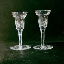 WATERFORD 24 CUT CANDLE HOLDERS, Cut Lead Crystal, 5 5/8