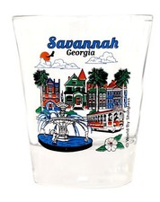SAVANNAH GEORGIA HOUSES SHOT GLASS SHOTGLASS picture