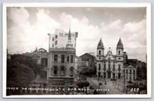 Antique Brazil Postcard RECIFE Praca Da Independencia 1940s RPPC picture