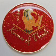 THOTH 2021 MULTI COLOR BRONZE TWO INCH MEMBER MARDI GRAS  DOUBLOON  Z2691 picture