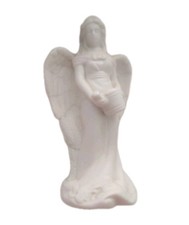 Ceramic Angel Fairy Wings Free Standing Figurine White DTD Norfolk  Vintage  picture
