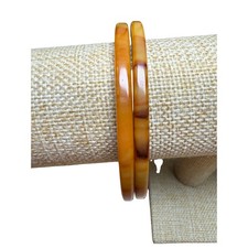Bangles Vintage Marbled Tortoiseshell Butterscotch Possible Bakelite See Photos picture