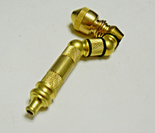 Original Metal Tobacco Smoking Pipe Brass Chamber Bowl Hand Herb Pipe 5 Screens  picture