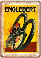 1930 Vintage ENGELBERT Motorcycle Poster Ad Retro Look Metal Sign F152 picture