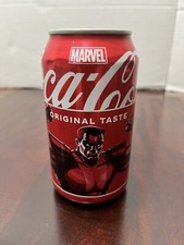 Unopened Empty Regular Coke Coca-Cola Can Marvel Collosus X-Men Deadpool picture
