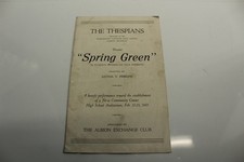 Vintage WWII Era High School Fund Raiser Play Bill Spring Green Albion, MI picture