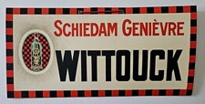 Vintage 1920s Liquer/Liquor Advertising Sign Schiedam Genievre Wittouck picture