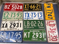 1960s Vintage Licence Plate Bundle Alberta For Collectors Cars Or Decoration picture