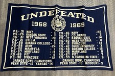 Vintage 1968-1969 Undefeated Seasons Penn State Felt Banner  Wall Flag 23”x13.5” picture