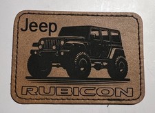Jeep Rubicon JK Hat Patch Iron on Leather Trucker Hat Patch 3.5”x2.5” Custom picture