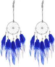 2Pcs Dream Catchers, Small Handmade Feather Dreamcatcher Supplies Car Charm with picture