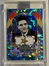 2026 Keepsake Elvis Presley #49 Relic Fabric Jumpsuit Swatch Holo Blue 046/100 picture