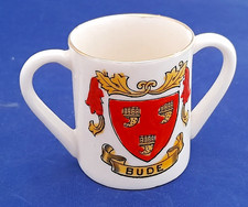 Clifton China WH&S Crested Ware China BUDE Two-handled Cup Antique Souvenir picture