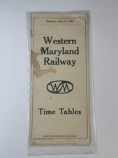 Vintage 1928 Western Maryland Railway Passenger Timetable Wild Mary Line MINT picture