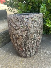 Antique Foundry Crucible Mining Smelting Pot  8.25” Flower Pot Brutalist  picture