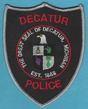 DECATUR MICHIGAN POLICE SHOULDER PATCH picture