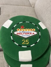 Poker Chip Pillow Seat Cushion Casino Belterra $25 picture