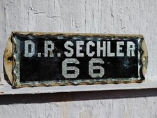 Vintage D.R. SECHLER 66 Reverse Painted Glass Plaque UNIONTOWN/FAIRCHANCE, PA picture
