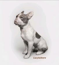 Royal Copenhagen French Bulldog #1452 - Vintage Porcelain Figurine Denmark 8 in picture